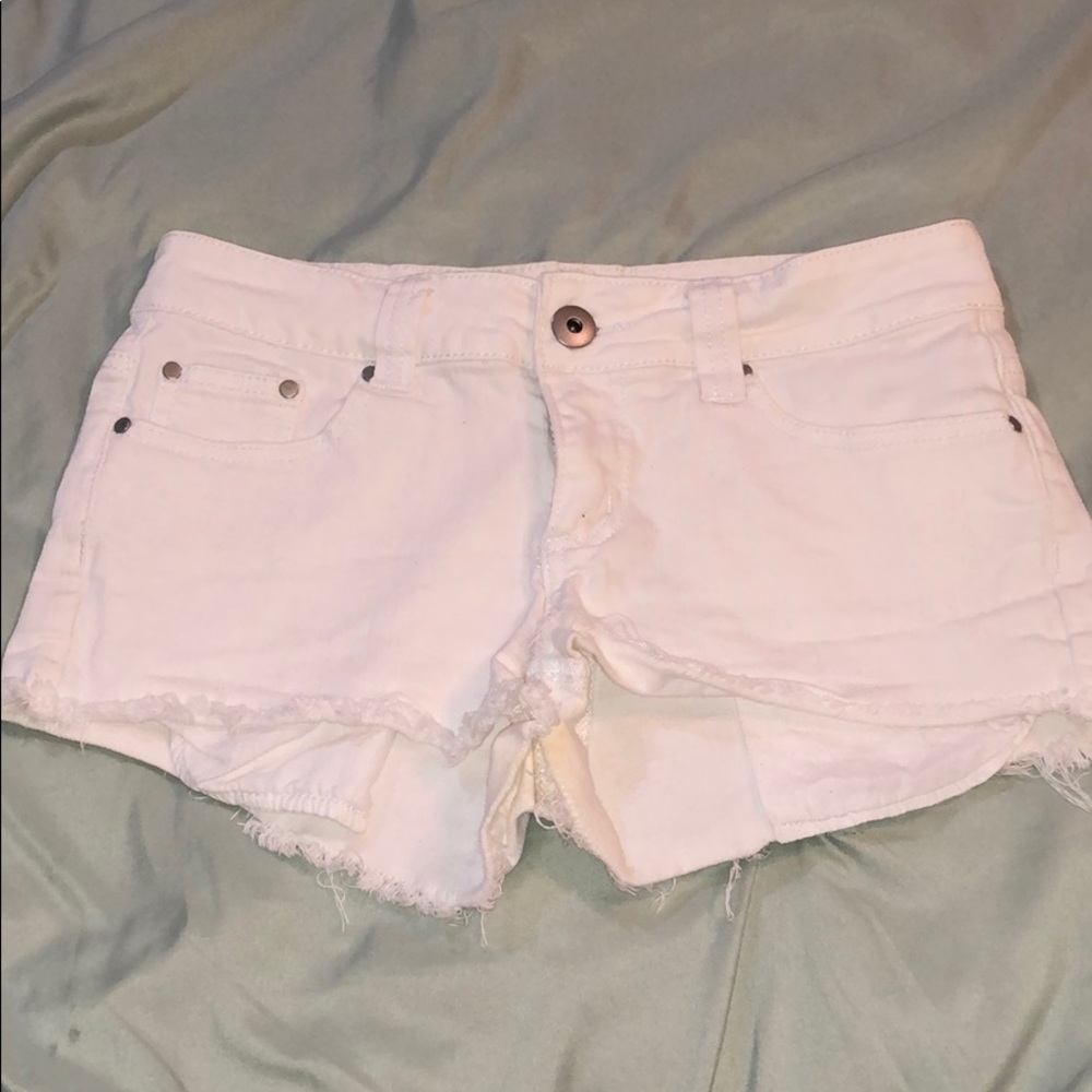 Forever 21 White Denim Shorts